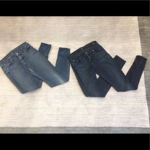 Seven for all mankind skinny jeans dark light